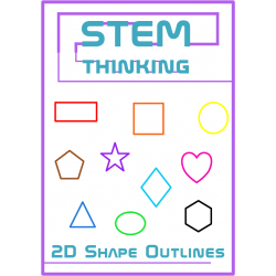 2D Shape Outlines Math Geometry Clip Art- 100 Images